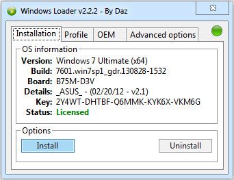 Windows Loader v2.2.2-Daz