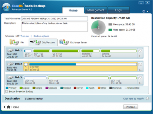 EASEUS Todo Backup Advanced Server v5.0 Retail-FOSI
